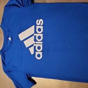 Adidas Blue tee youth Medium